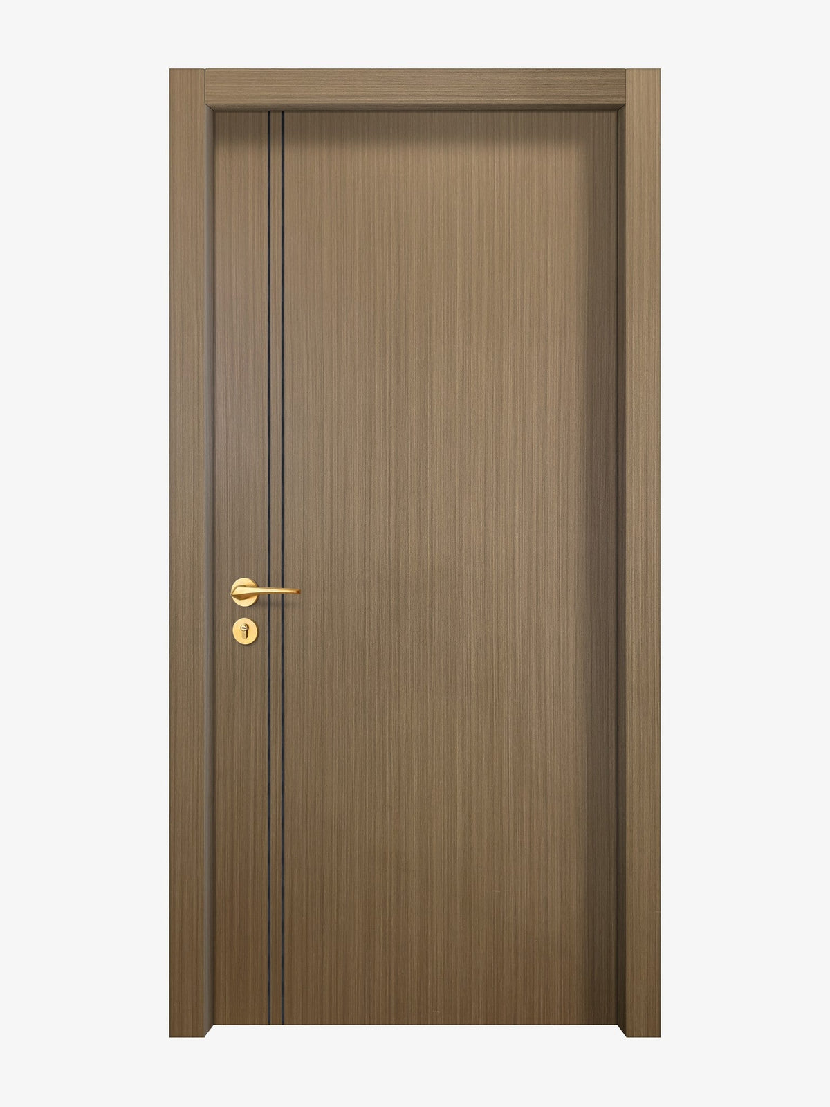 Toasted Walnut Interior Double Door Slabs - Aliyah 2L Concave Design in Black Pearl epoxy