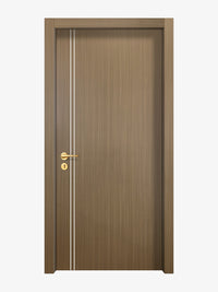 Toasted Walnut Interior Door Slab - Aliyah 2L Concave Design in Bright White epoxy