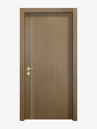 Toasted Walnut Interior Door Slab - Aliyah 2L Concave Design in Almond Cream epoxy