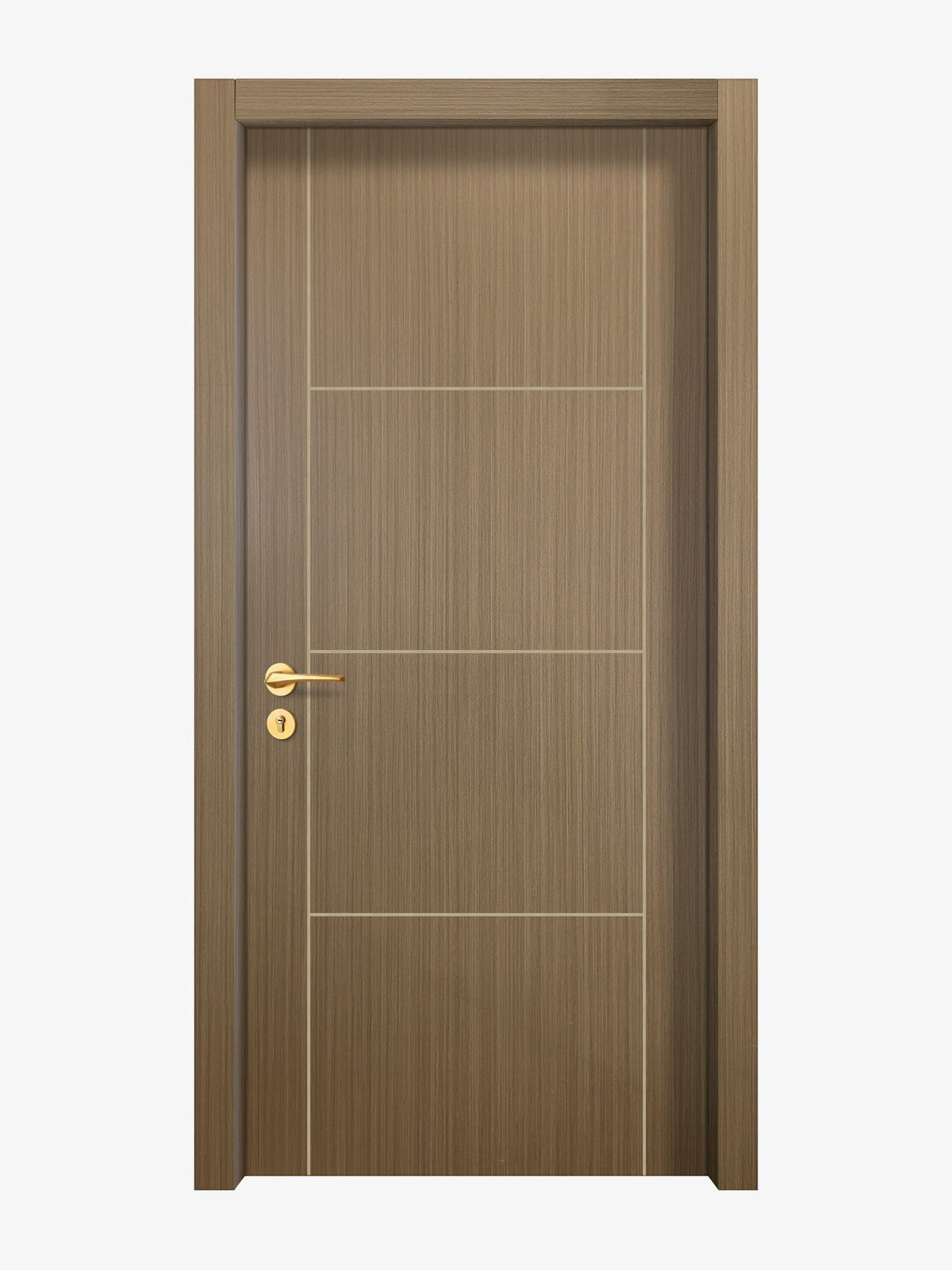 Toasted Walnut Interior Door Slab - Scala 3 Concave Design in Almond Cream epoxy