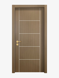 Toasted Walnut Interior Double Door Slabs - Scala 4 Concave Design in Bright White epoxy
