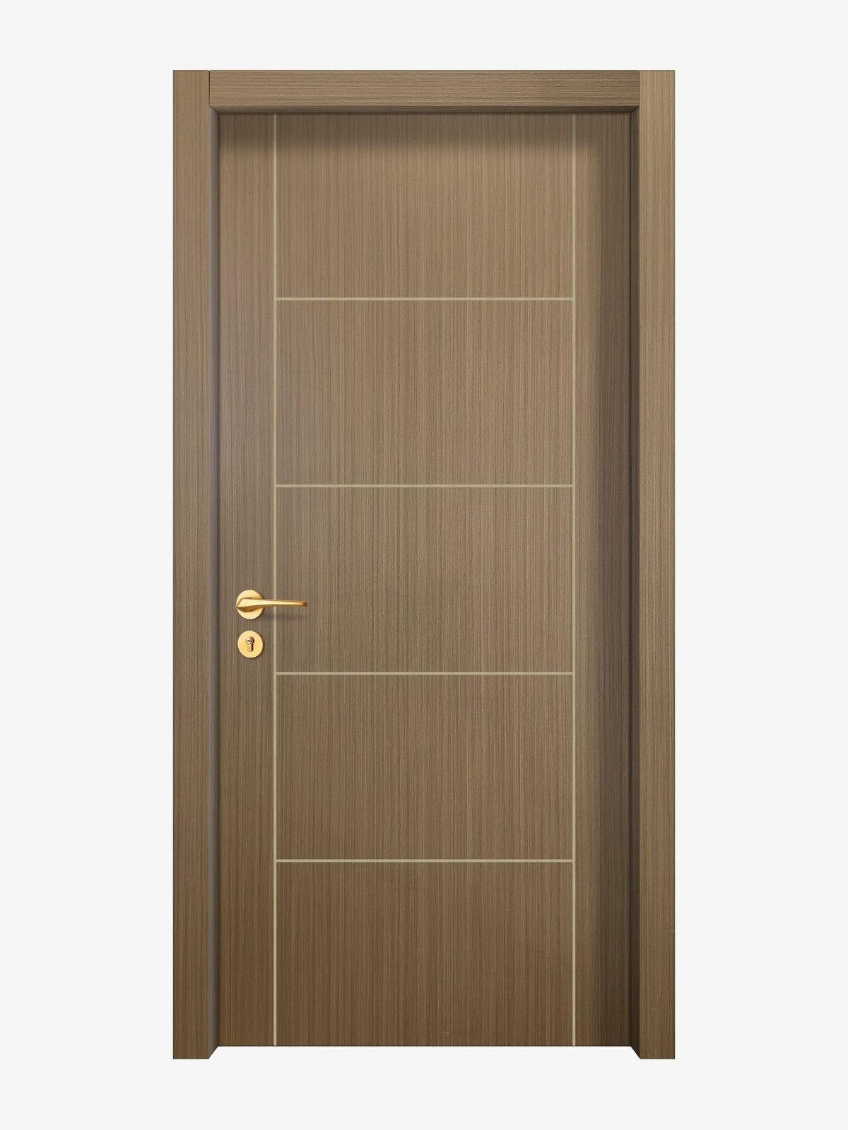 Toasted Walnut Interior Door Slab - Scala 4 Concave Design in Almond Cream epoxy