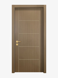 Toasted Walnut Interior Door Slab - Scala 4 Concave Design in Almond Cream epoxy