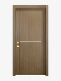 Toasted Walnut Interior Door Slab - Scala 1 Concave Design in Bright White epoxy