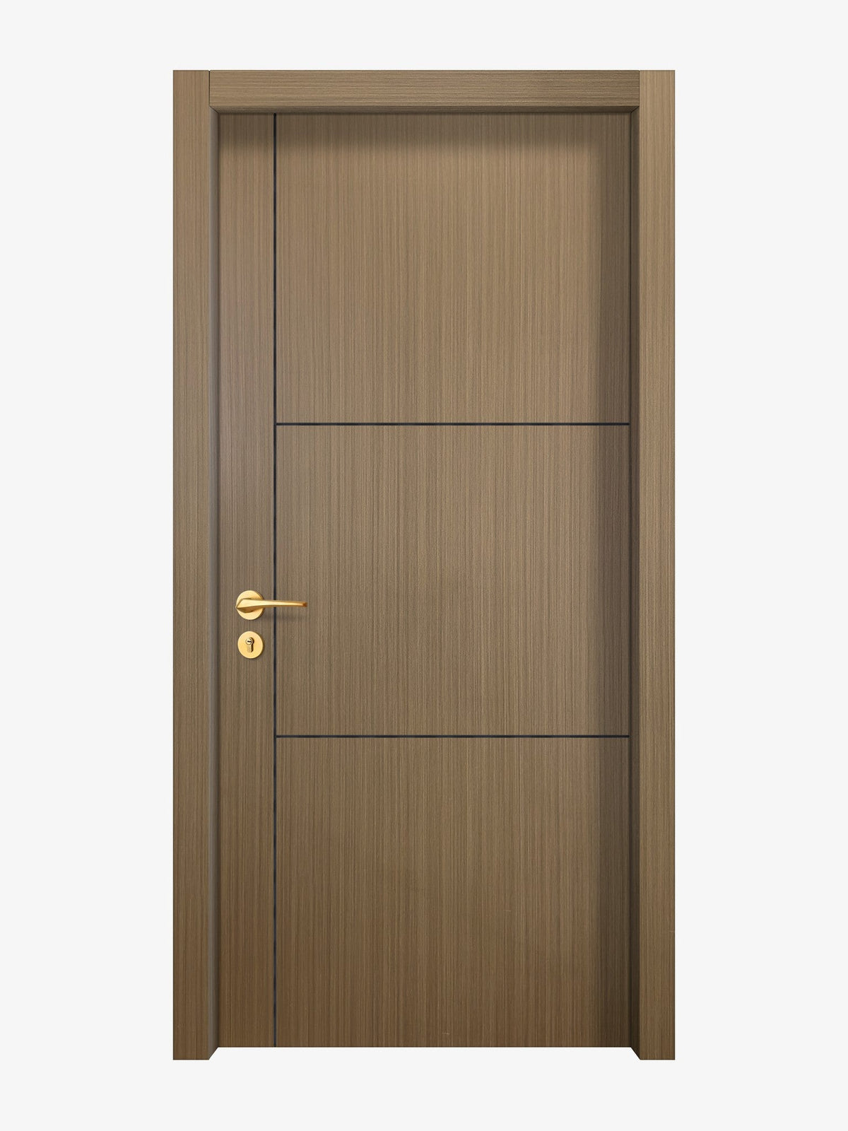 Toasted Walnut Interior Door Slab - Axis 2 Concave Design in Black Pearl epoxy