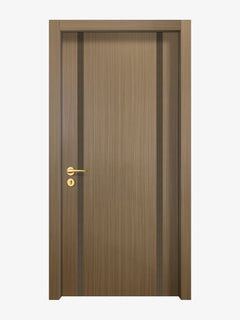 Toasted Walnut Interior Door Slab - Aliyah 2 Inlay Design (I5203)