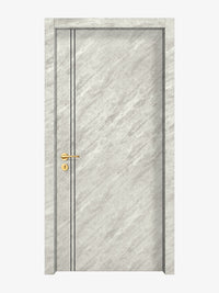 Urban Cement Interior Double Door Slabs - Aliyah 2L Concave Design in Black Pearl epoxy