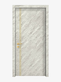 Urban Cement Interior Door Slab - Aliyah 2L Concave Design in Solar Gold epoxy