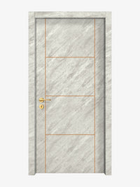 Urban Cement Interior Door Slab - Scala 3 Concave Design in Copper Pearl epoxy