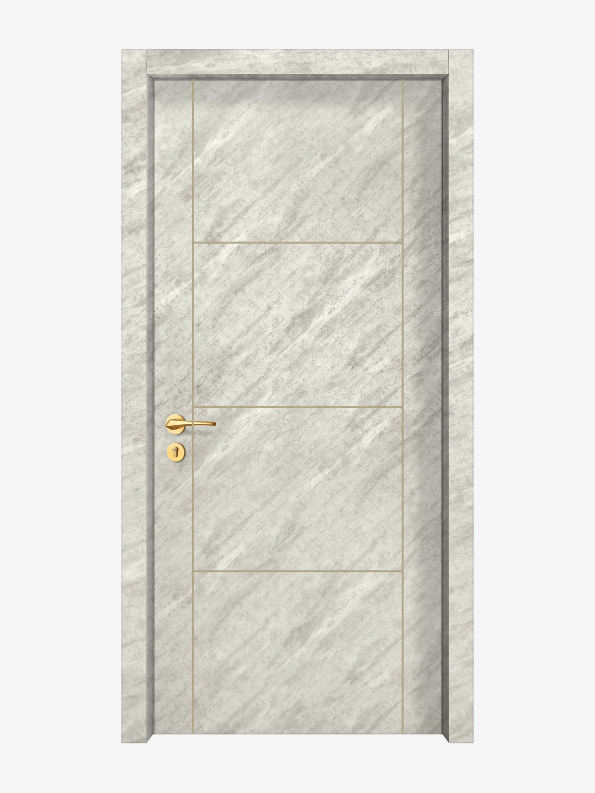 Urban Cement Interior Door Slab - Scala 3 Concave Design in Almond Cream epoxy