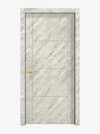 Urban Cement Interior Door Slab - Scala 3 Concave Design in Almond Cream epoxy