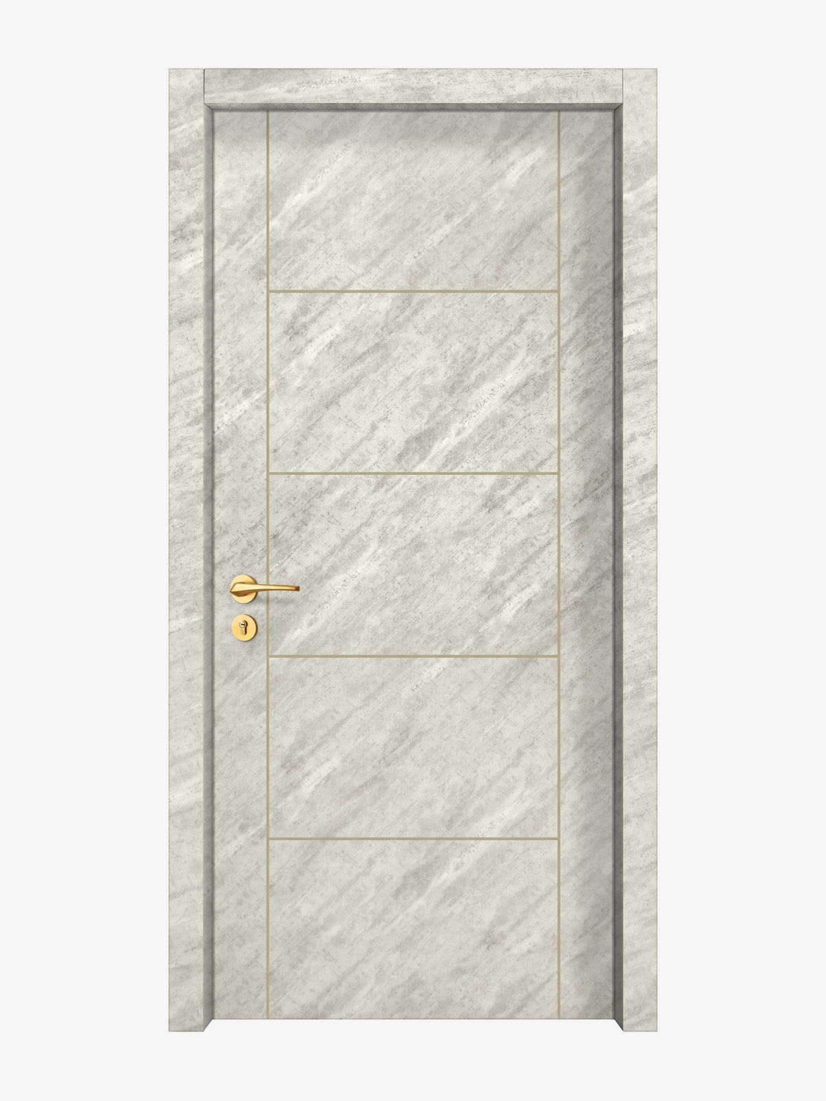 Urban Cement Interior Door Slab - Scala 4 Concave Design in Almond Cream epoxy