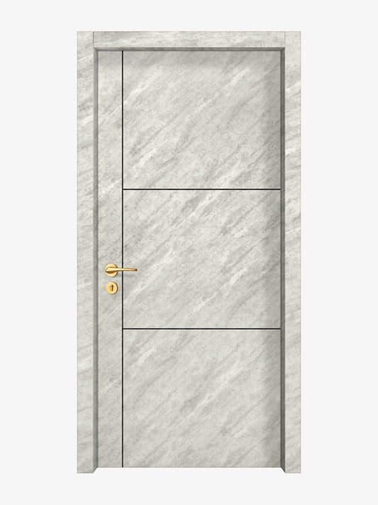 Urban Cement Interior Door Slab - Axis 2 Concave Design in Black Pearl epoxy