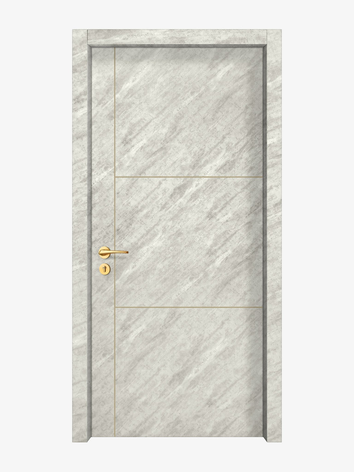 Urban Cement Interior Double Door Slabs - Axis 2 Concave Design in Almond Cream epoxy