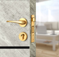 Urban Cement Interior Door Slab - Elevar 2N Inlay Design in Glossy Black epoxy, angled view