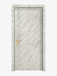 Urban Cement Interior Door Slab - Aliyah 1L Inlay Design in Satin Silver epoxy