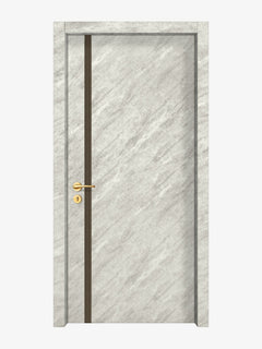 Urban Cement Interior Door Slab - Aliyah 1L Inlay Design (I5201)