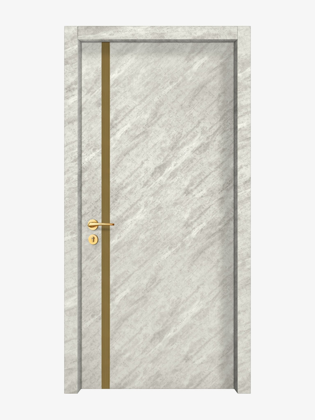 Urban Cement Interior Double Door Slabs - Aliyah 1L Inlay Design in Gold epoxy
