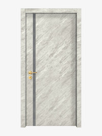 Urban Cement Interior Door Slab - Aliyah 1L Inlay Design in Gray epoxy