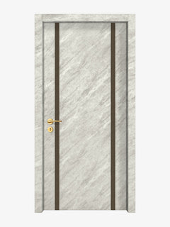 Urban Cement Interior Double Door Slabs - Aliyah 2 Inlay Design (I5203)