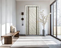 Urban Cement Interior Double Door Slabs - Aliyah 2 Inlay Design in Bronze epoxy, detail view