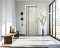 Urban Cement Interior Door Slab - Aliyah 2 Inlay Design in Gold epoxy, detail view