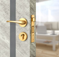 Urban Cement Interior Door Slab - Aliyah 2 Inlay Design in Gray epoxy, angled view