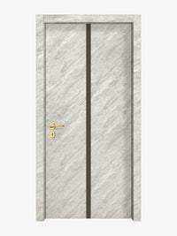 Urban Cement Interior Double Door Slabs - Aliyah 1C Inlay Design in Bronze epoxy