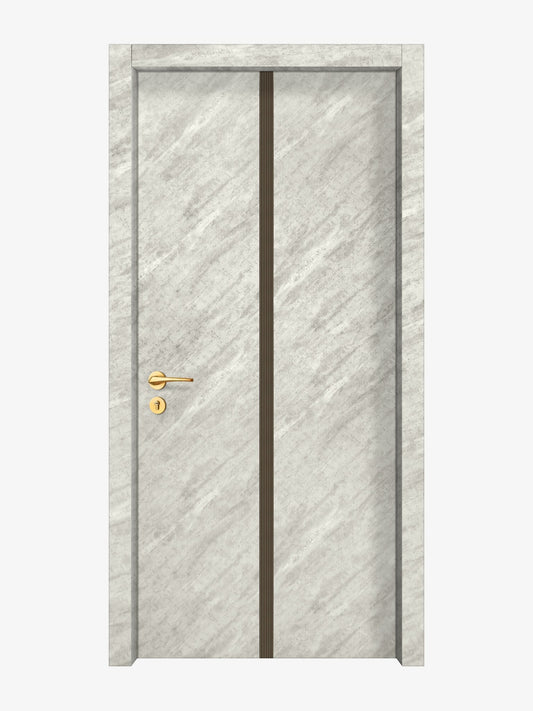 Urban Cement Interior Double Door Slabs - Aliyah 1C Inlay Design in Bronze epoxy