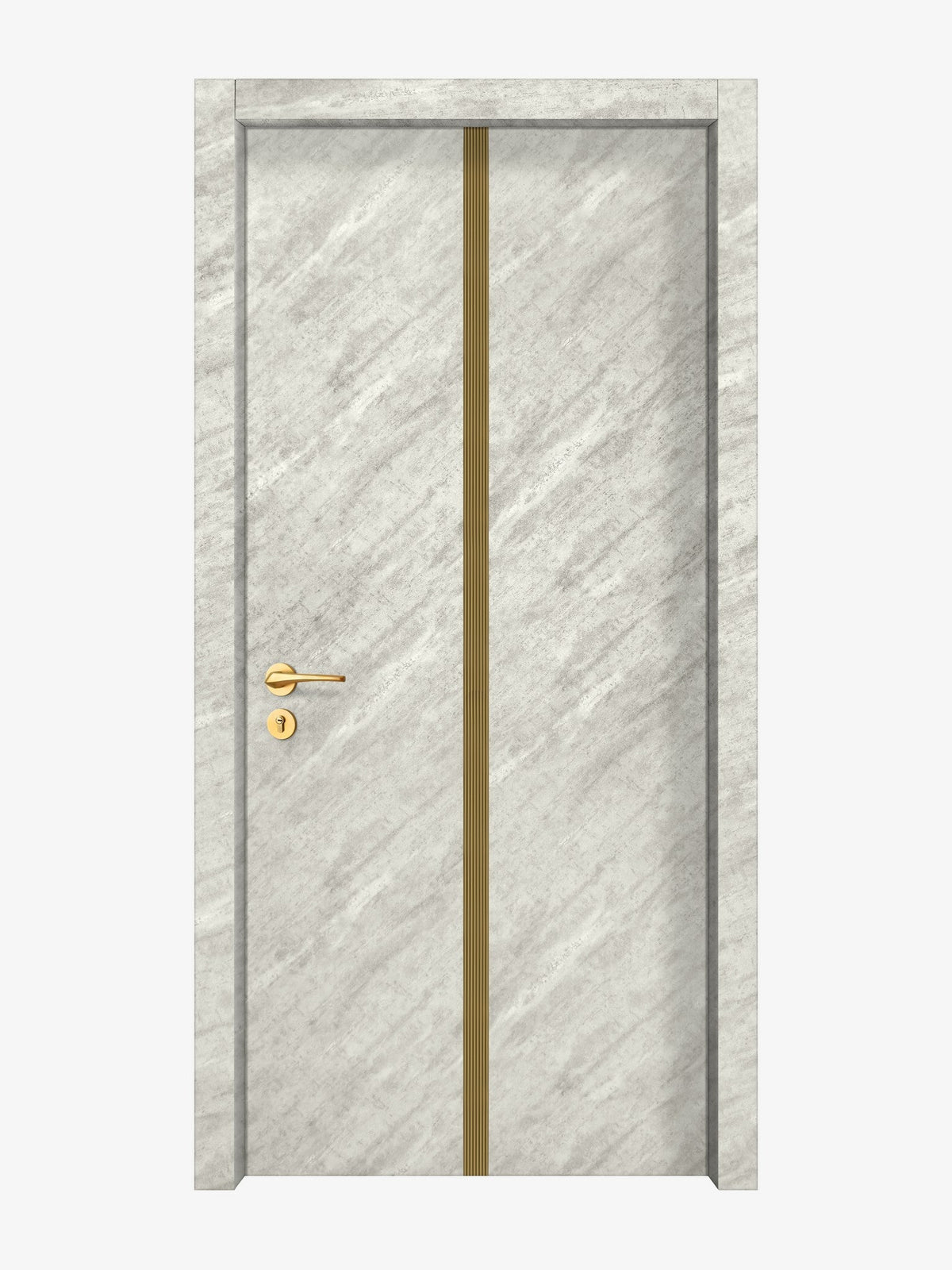Urban Cement Interior Door Slab - Aliyah 1C Inlay Design in Gold epoxy