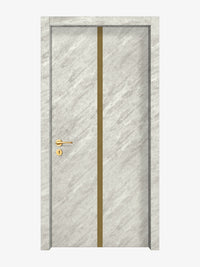 Urban Cement Interior Double Door Slabs - Aliyah 1C Inlay Design in Gold epoxy